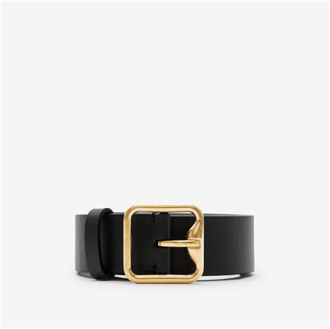 burberry the buckle dressing|Leather B Buckle Belt in Black/gold .